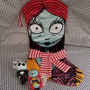 Disney Nightmare Before Christmas Sally Stocking With Jack and Sally Ornamenents